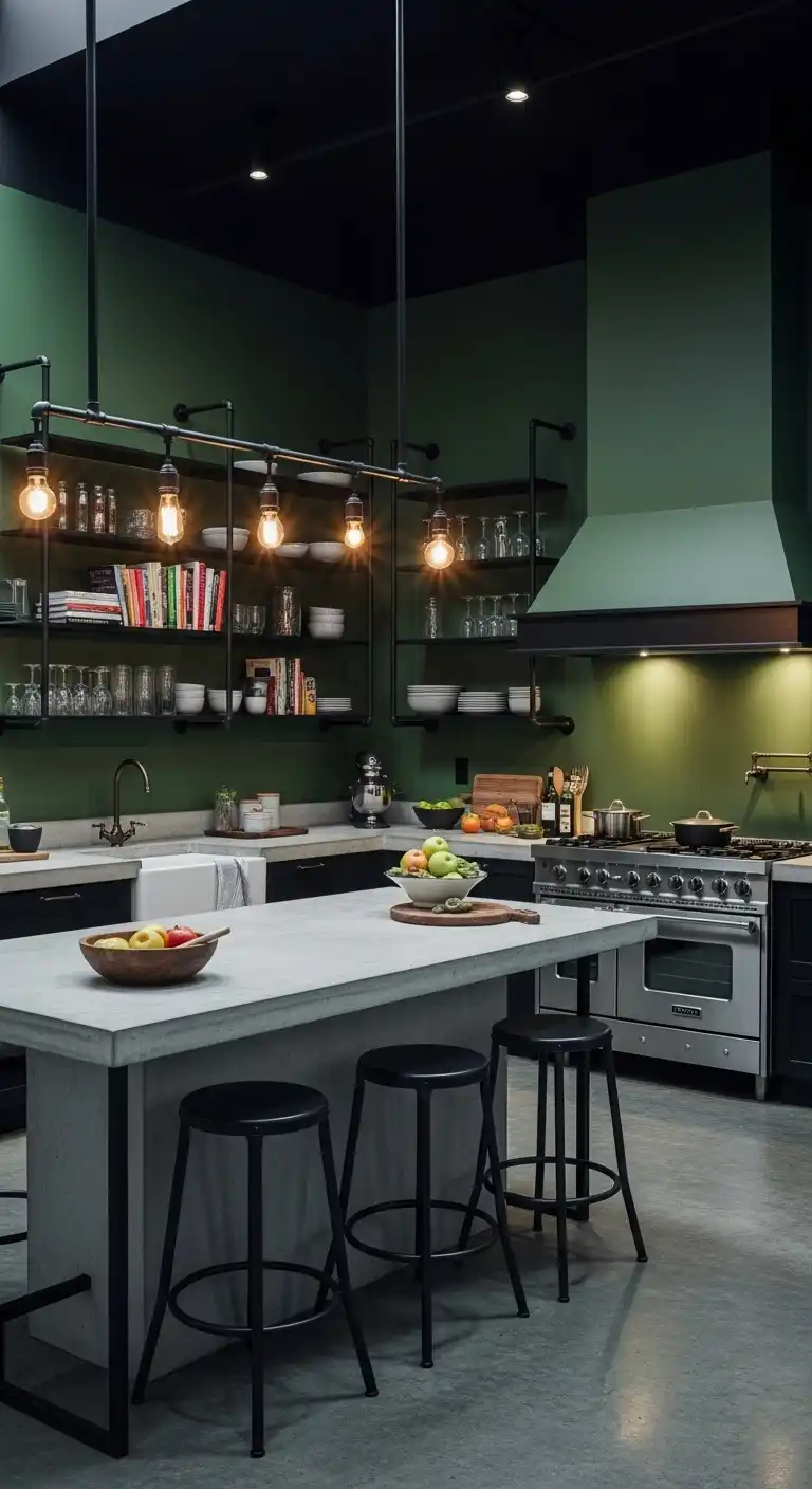 29. Racing Green Cabinets & Concrete