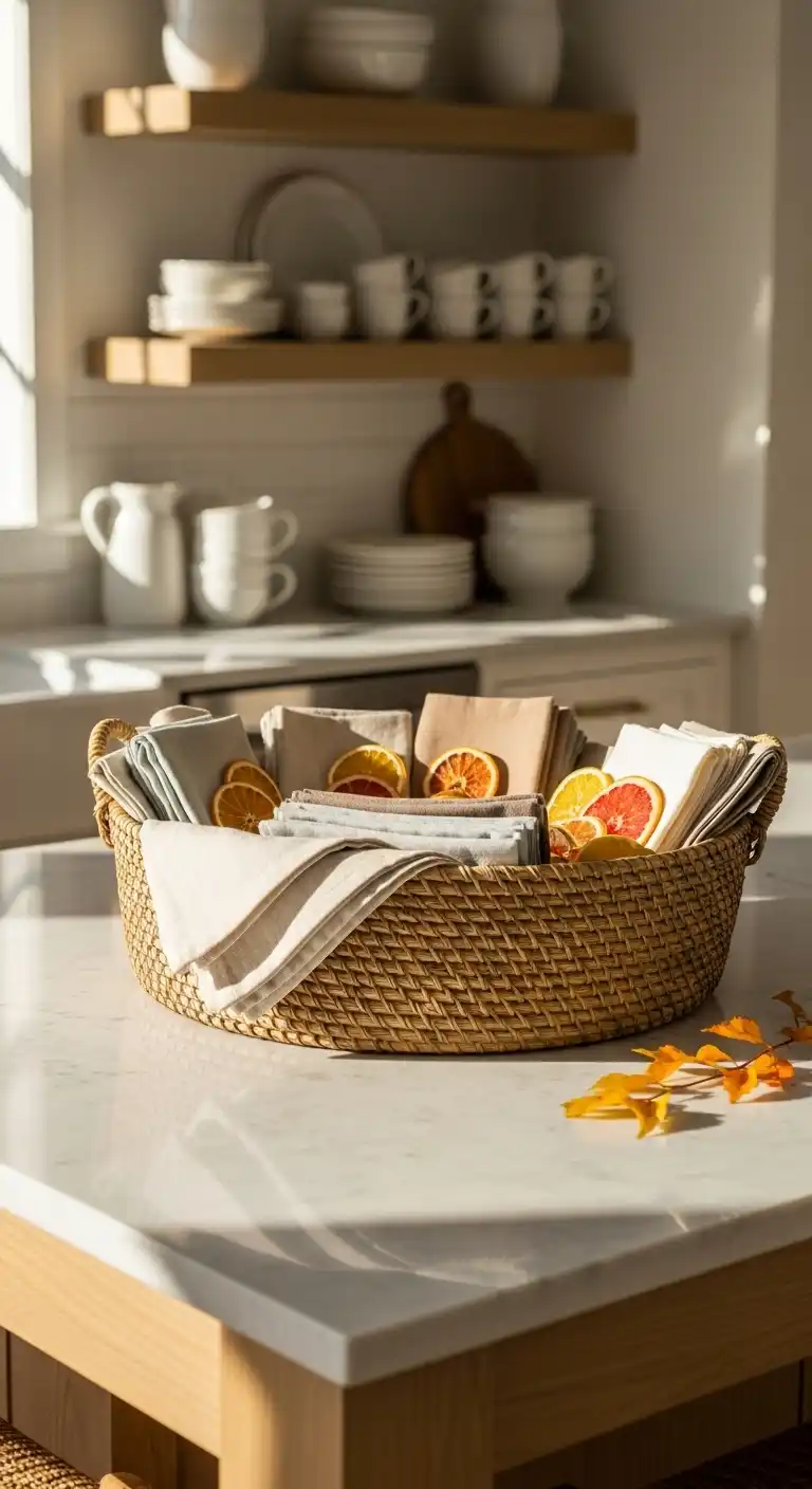 3) Woven Baskets for Textured Storage