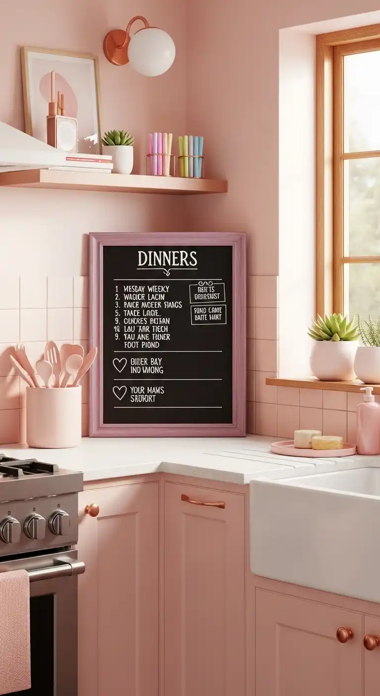 33. Mauve Chalkboard Menu Planning