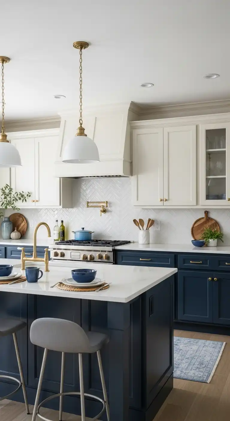 35. Chic Blue Kitchen Inspiration