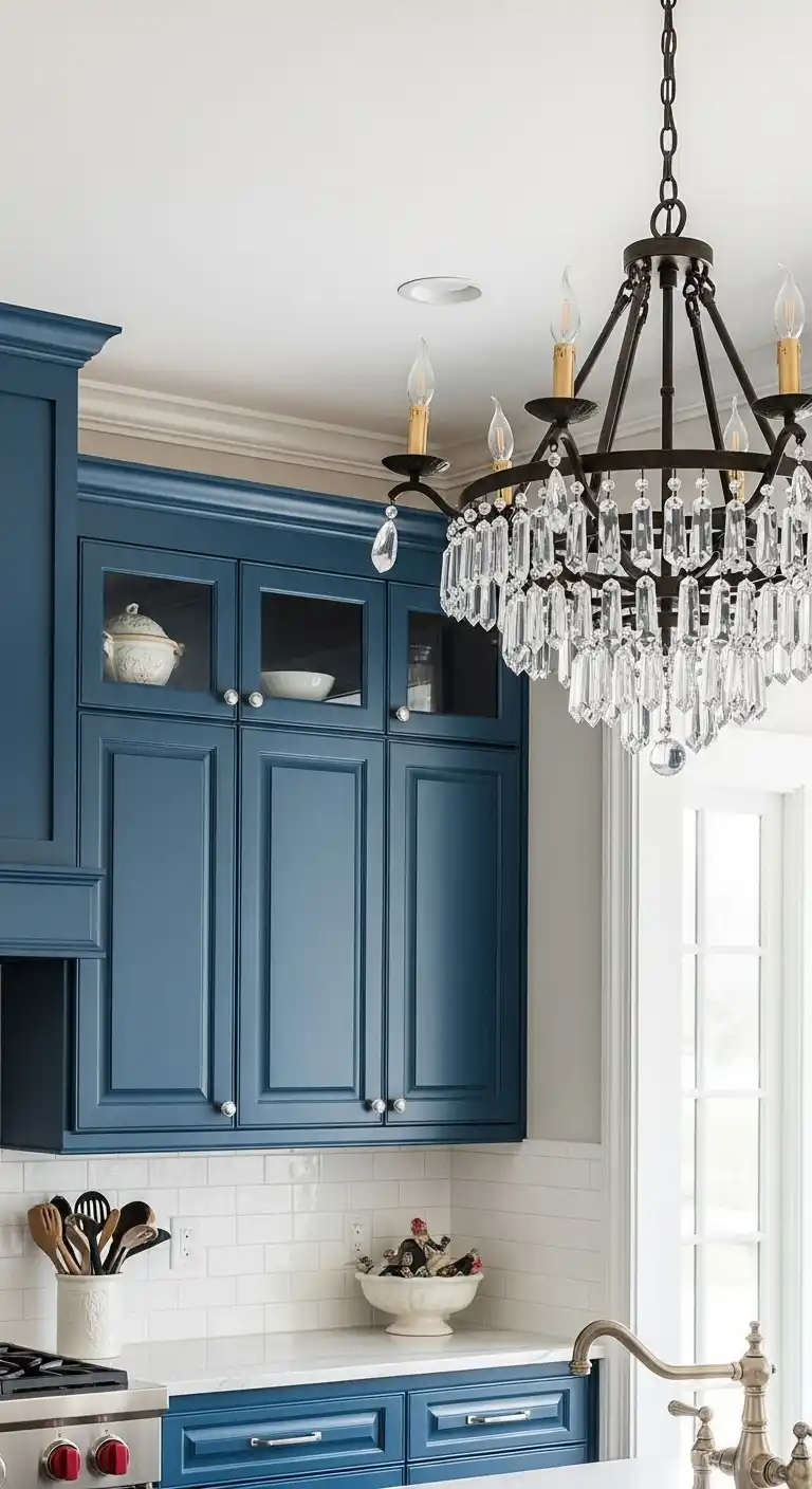 36. Blue Cabinet & Chandelier Trends