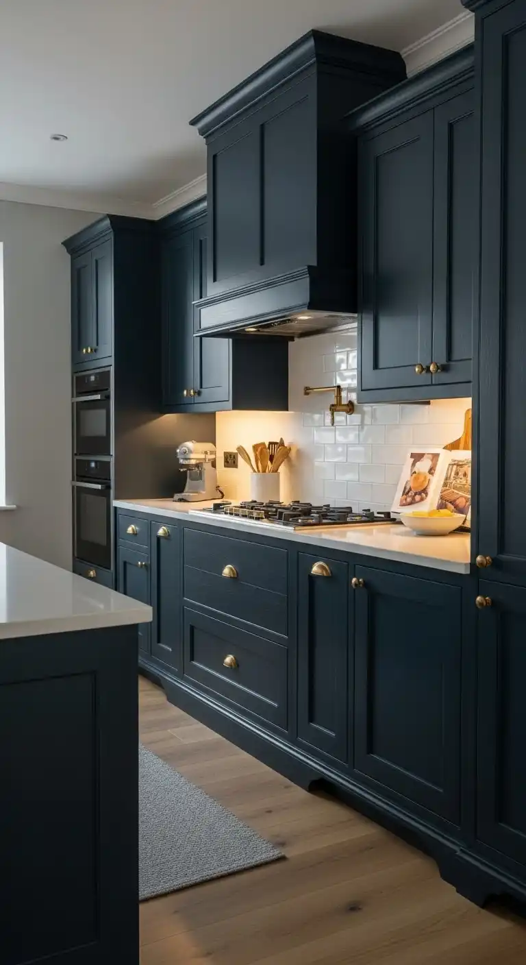 4. Midnight Blue Kitchen Cabinets