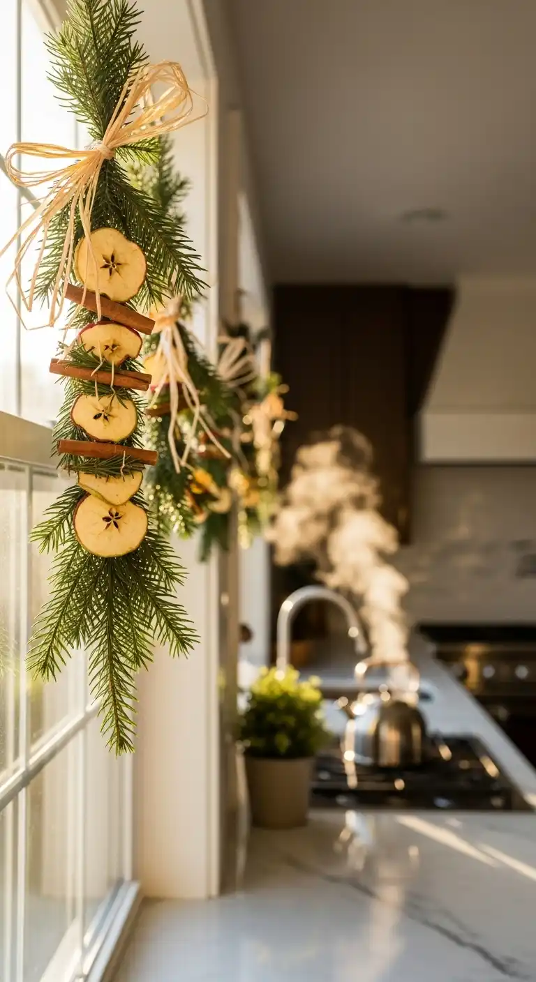 5. Scented Apple and Evergreen Garland
