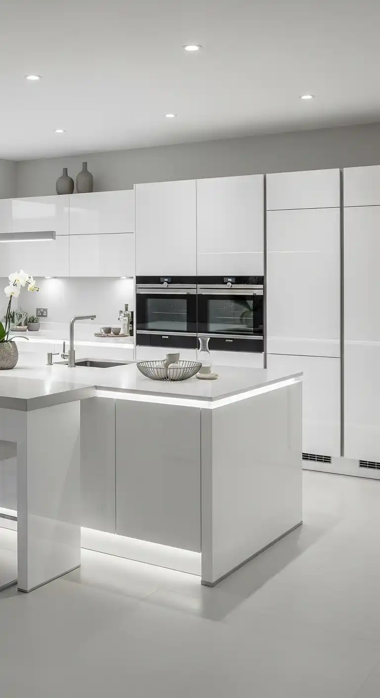 5. Sleek White Kitchen Design