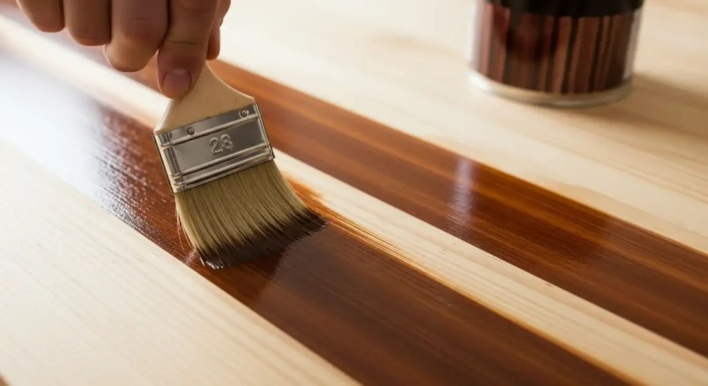 5. Stain the Cabinets