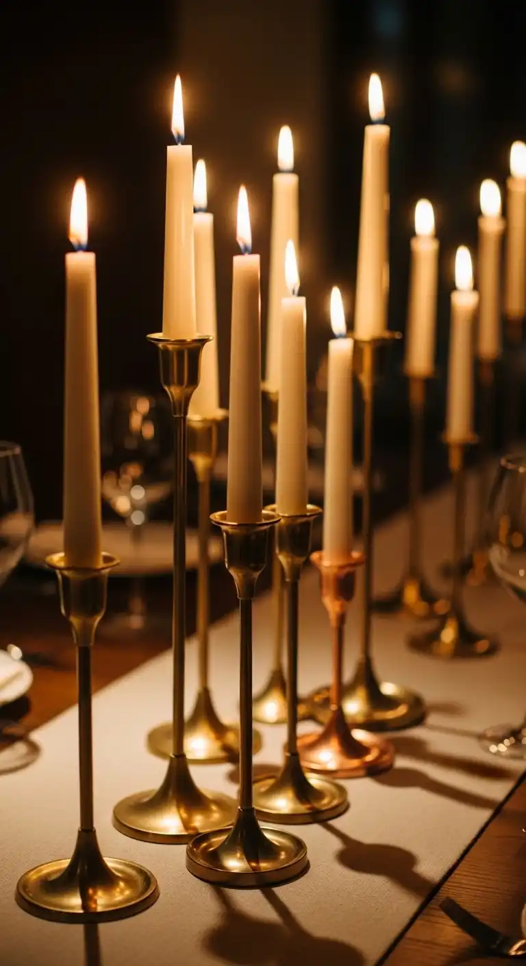 6) Metallic Candle Holders