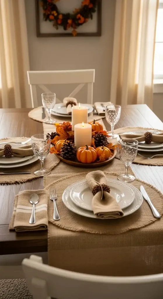 6) Textured Burlap Placemats