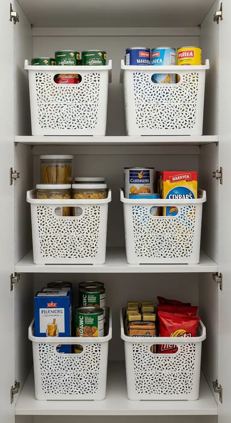 6. Maximize Vertical Space with Stackable Bins