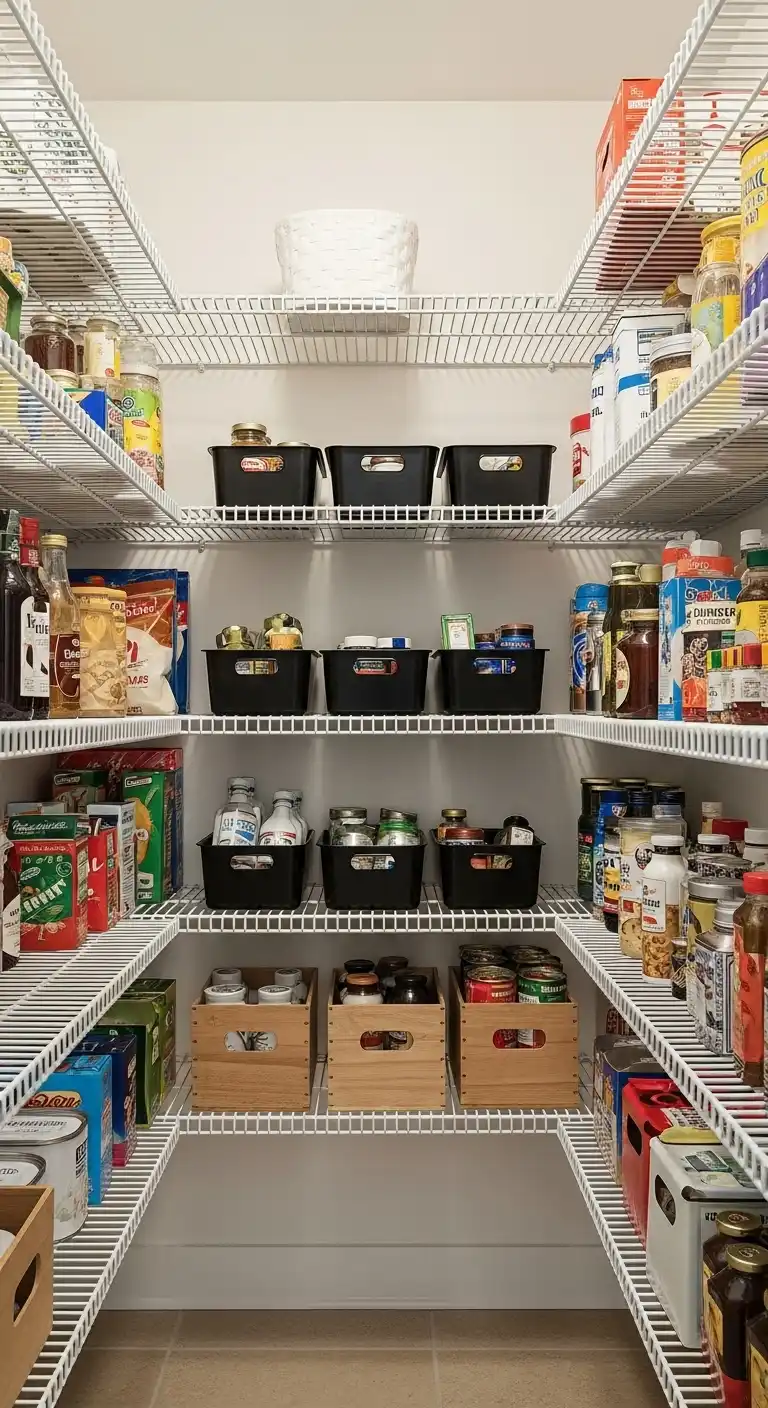 6. Walk In Pantry Organization Wire Shelves