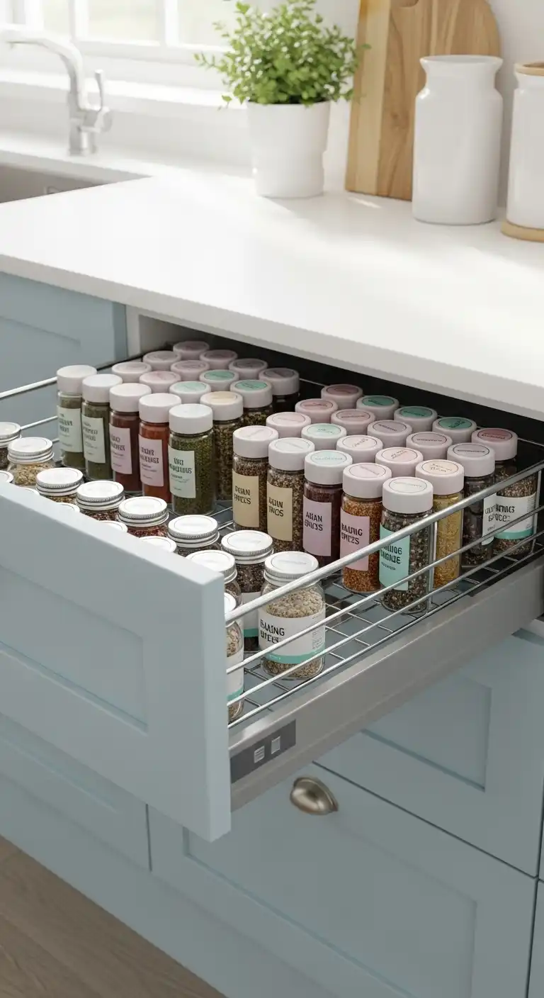 6. Wire Drawer Inserts for Spices