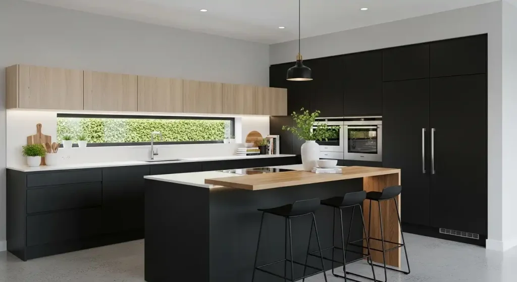 7. Black Cabinets