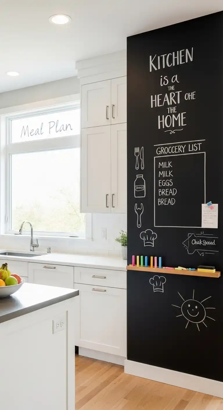 7. Chalkboard Wall Meal Planning Ideas