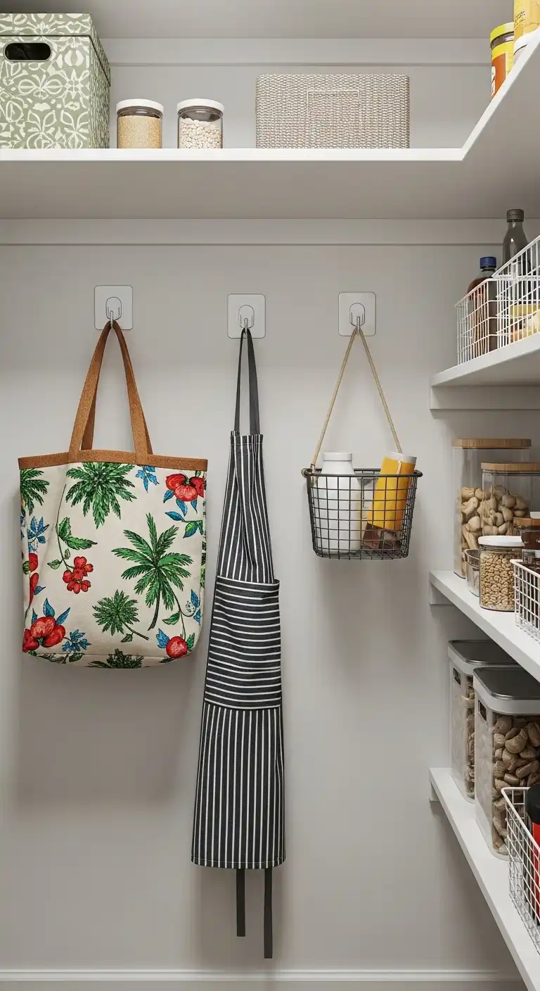 7. Hang Hooks for Lightweight Items