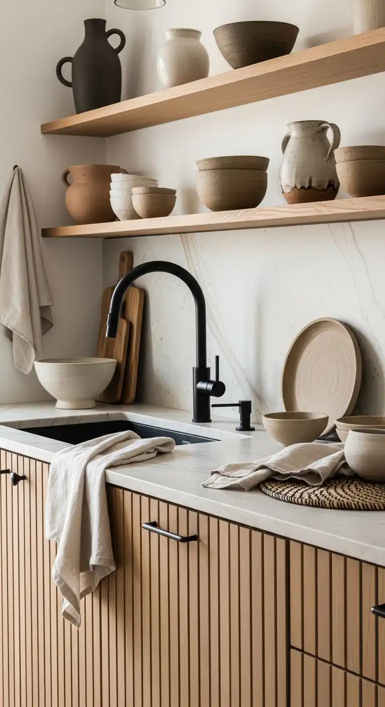 7. Minimalist Boho Kitchen Design