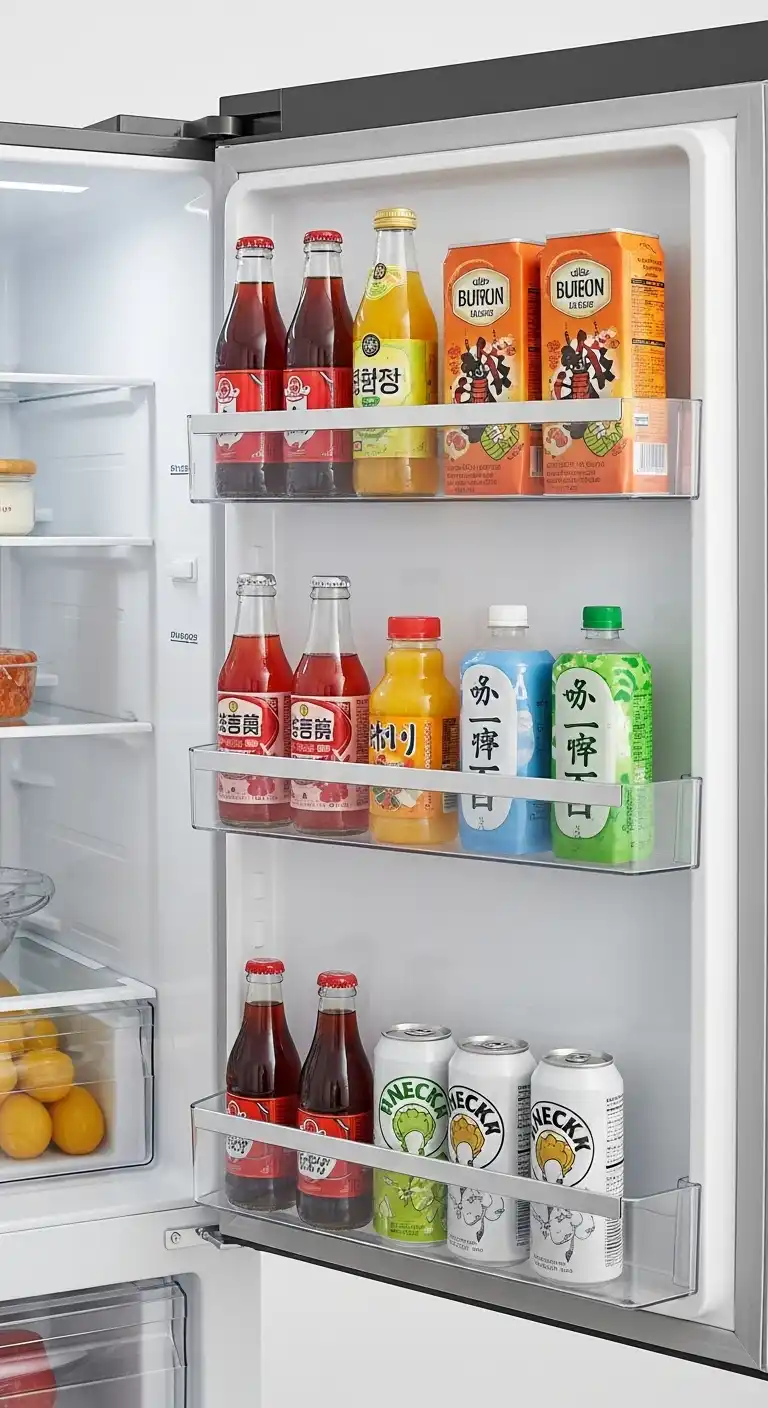 8) Install door rack organizers for drinks