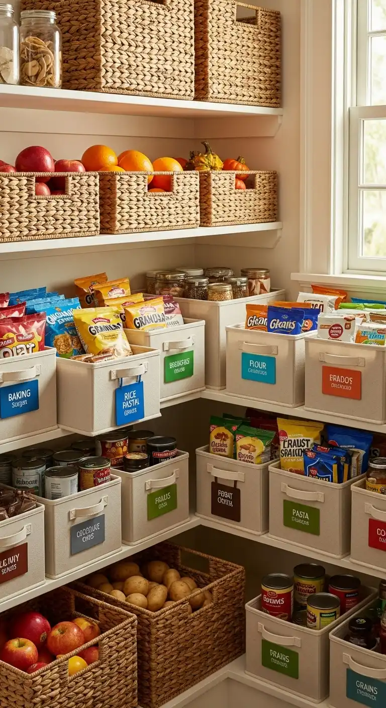 8. Group Items with Baskets and Bins