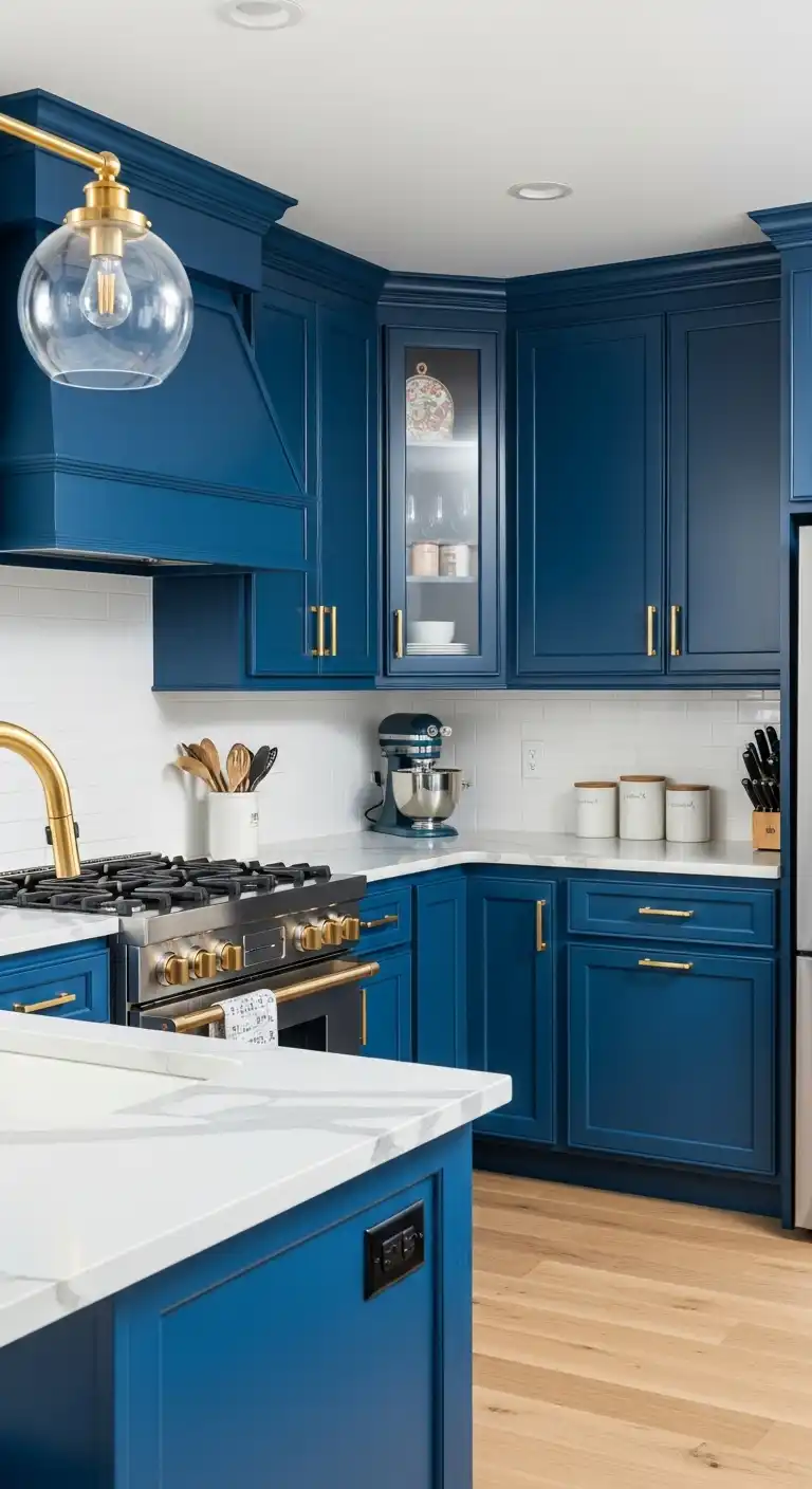 9. Royal Blue with Gold Accents