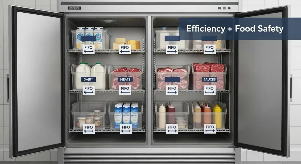 Commercial Fridge Organization