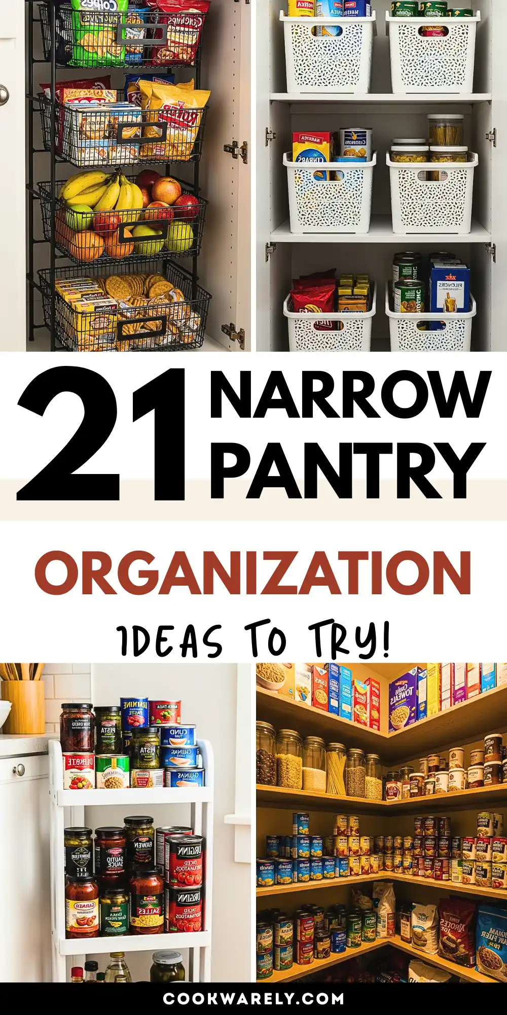 Narrow Pantry Organization