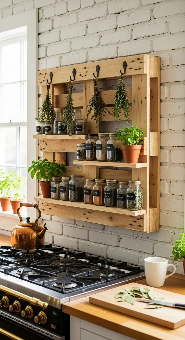 Pallet Wood Spice Rack DIY