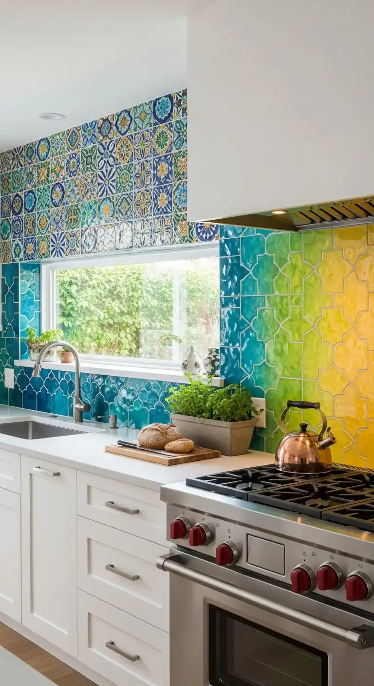 Vibrant Mosaic Tile Backsplash Ideas