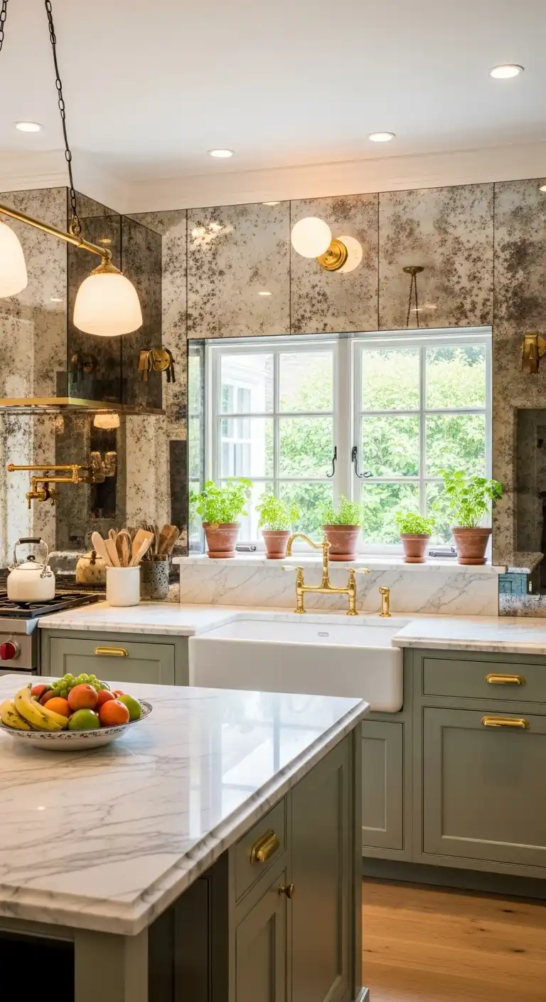Vintage Mirror Backsplash Ideas