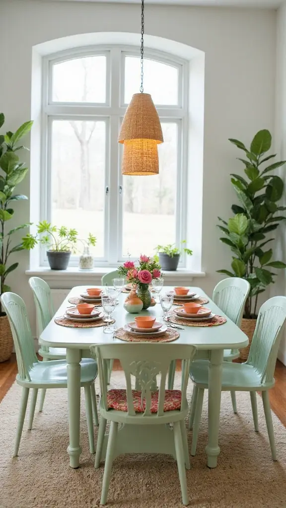 21 Light Green Kitchen Ideas That Will Transform Your Cooking Space (You Won't Believe #15!) - 8. Light Green Dining Sets