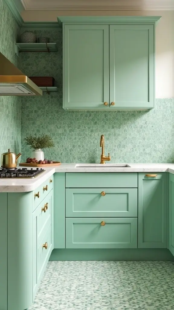 21 Light Green Kitchen Ideas That Will Transform Your Cooking Space (You Won't Believe #15!) - 14. Green Mosaic Tiles