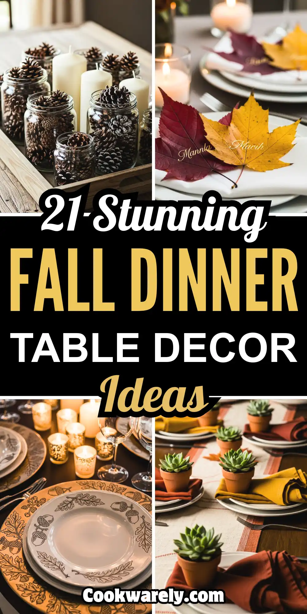fall dinner table decor