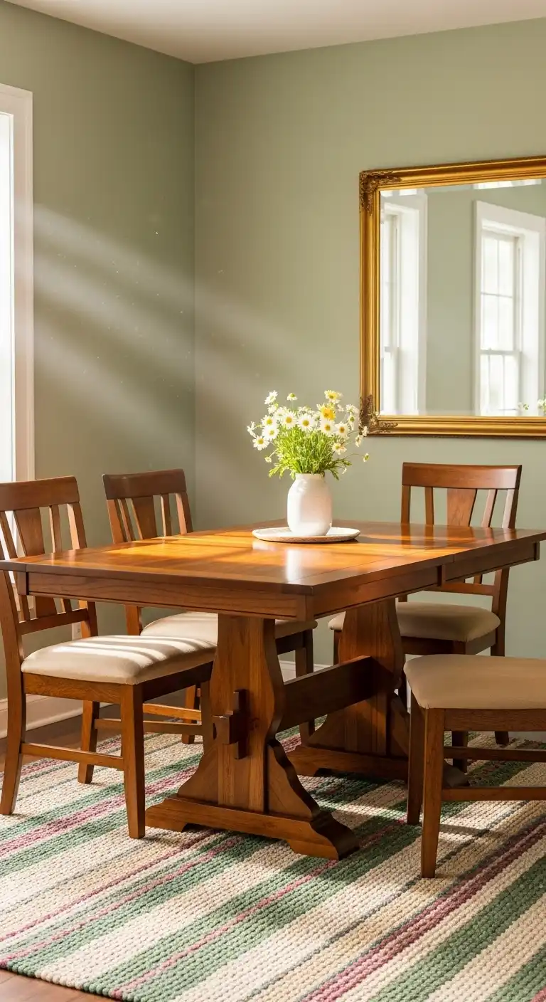 1. Classic Wooden Corner Dining Table
