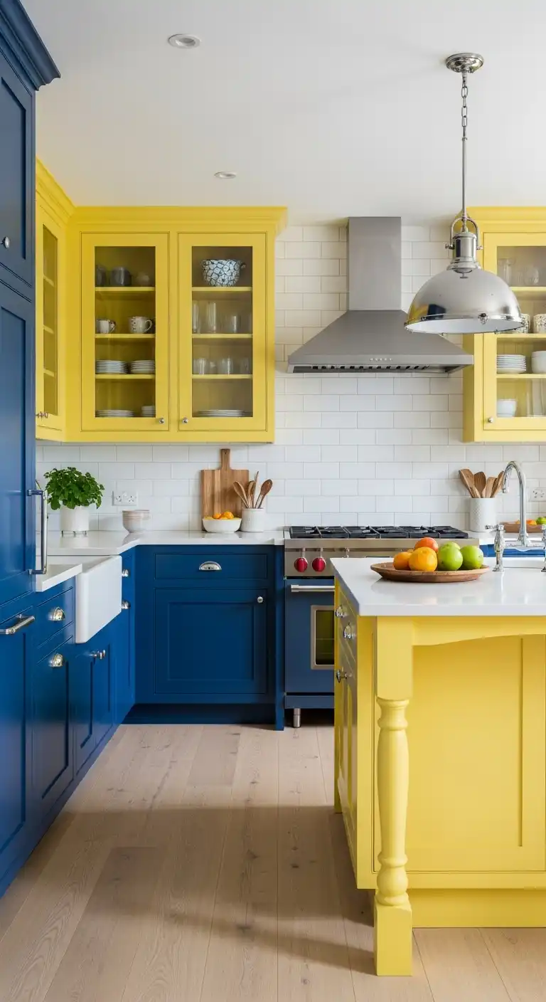 1. The Two-Tone Cabinetry Approach