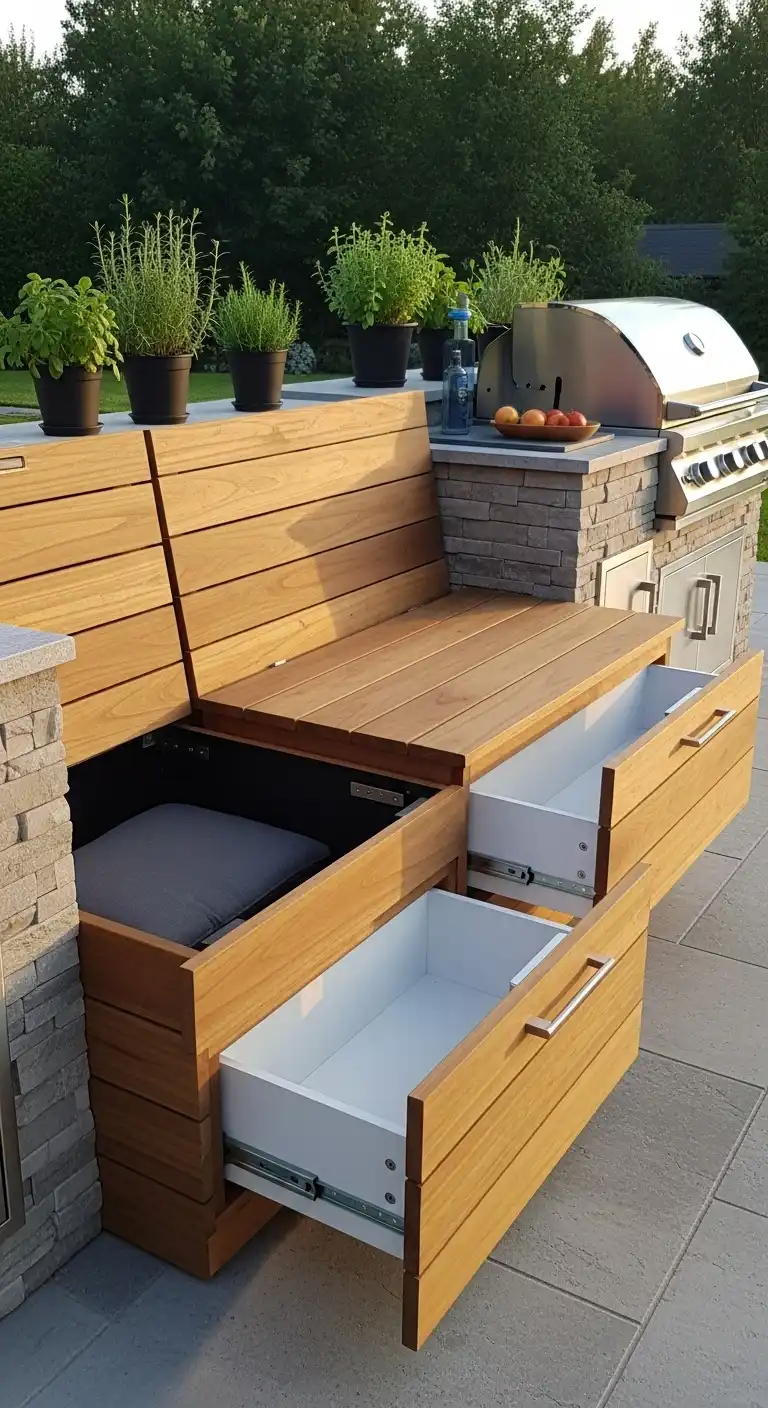 10. Hidden Storage Benches