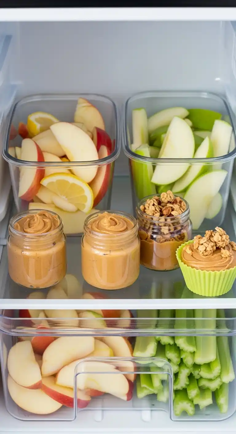 10. Mini Jars of Nut Butter & Apple Slices
