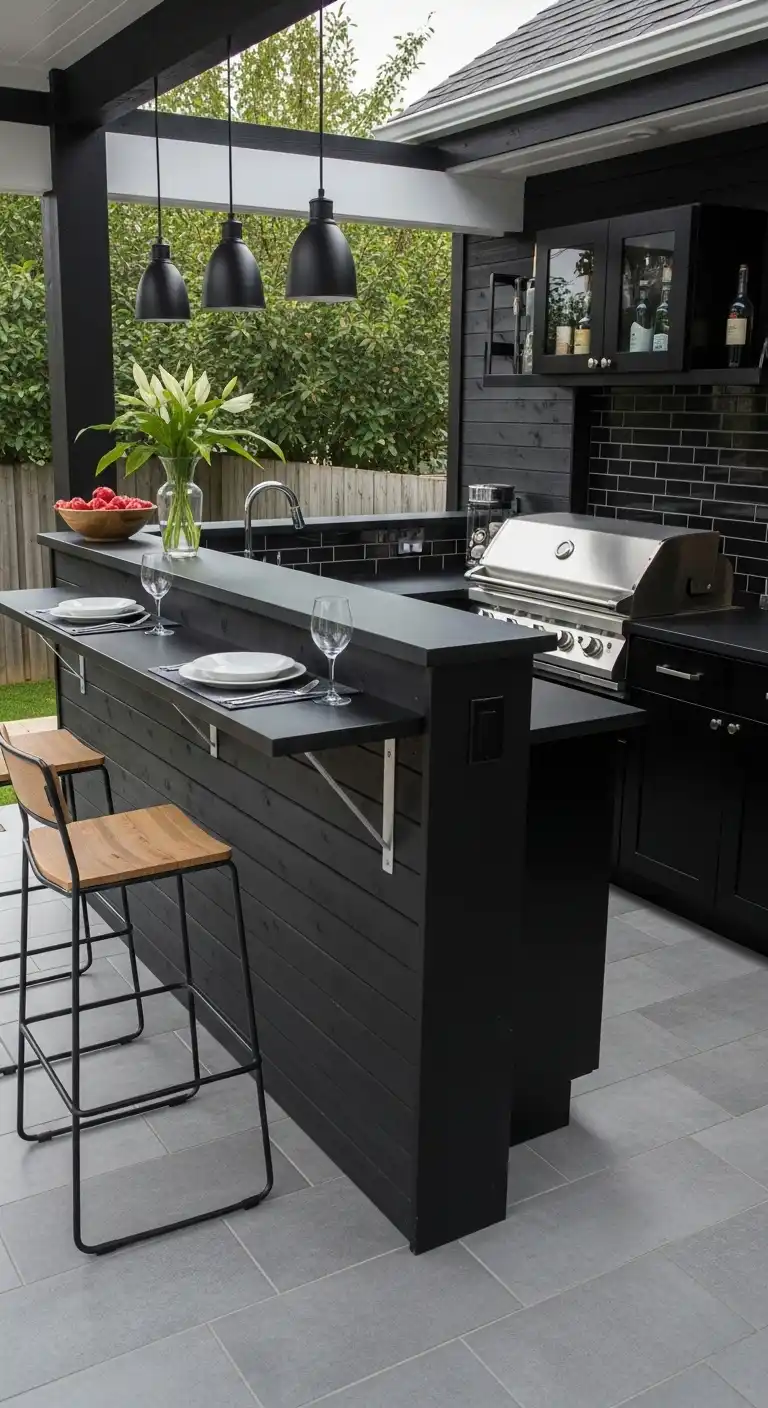 11. Bar-Style Serving Counter