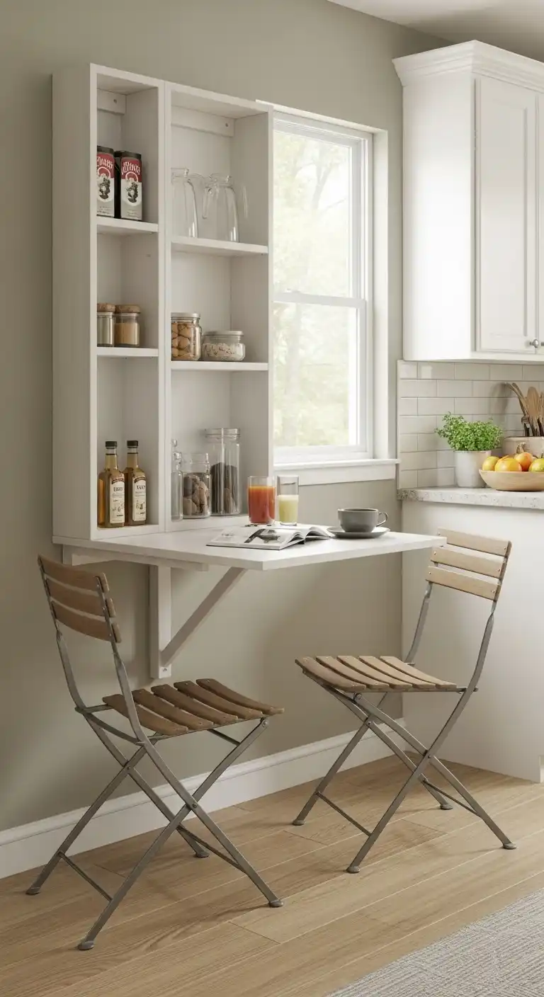 11. Fold-Down Wall-Mounted Table