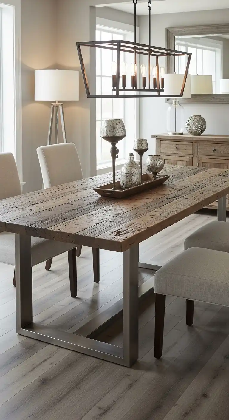 11. Rustic Modern Dining Table