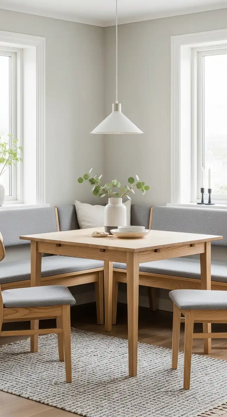 11. Scandinavian Corner Dining Table