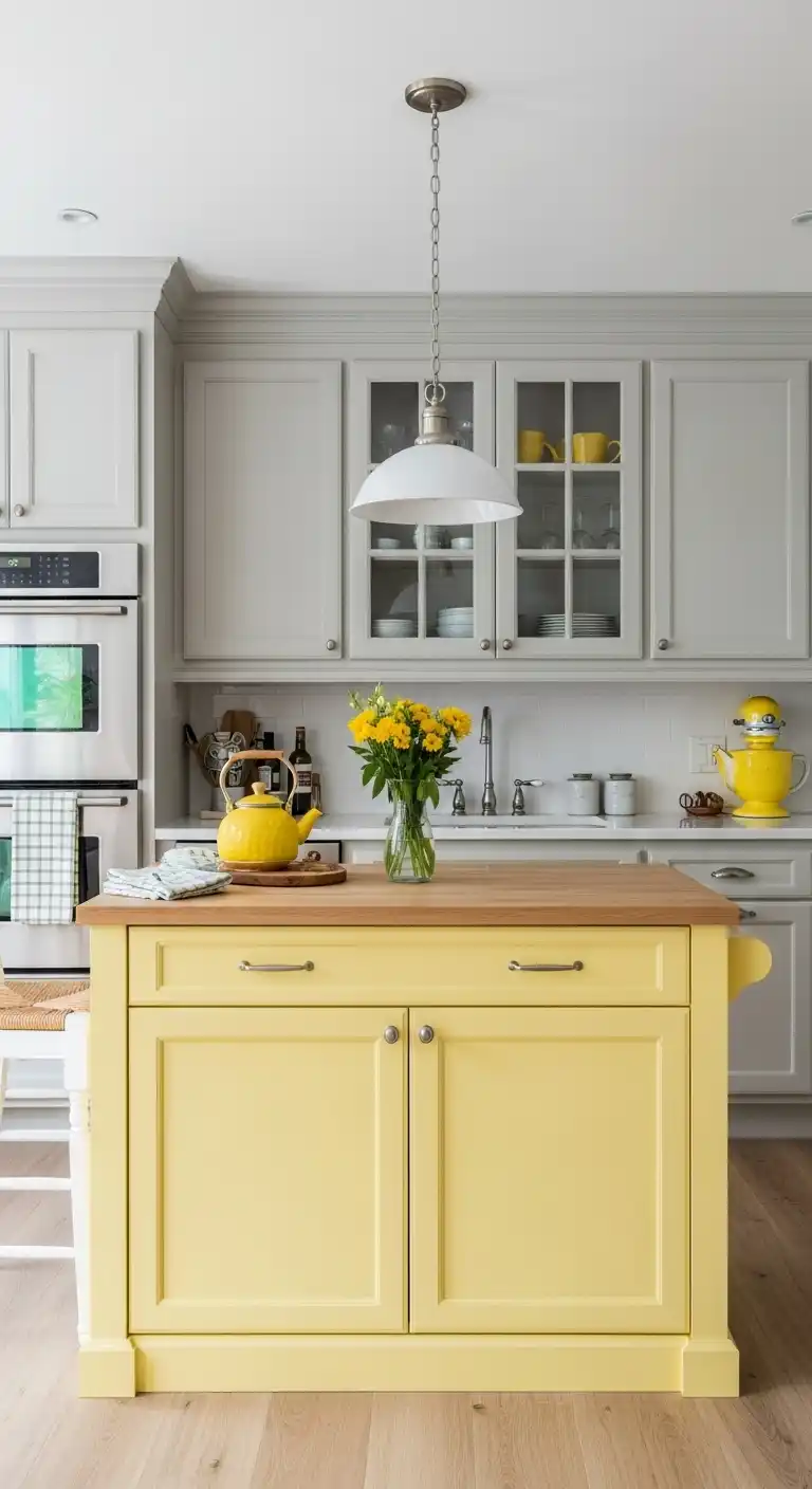 11. Soft Yellow Island as an Accent
