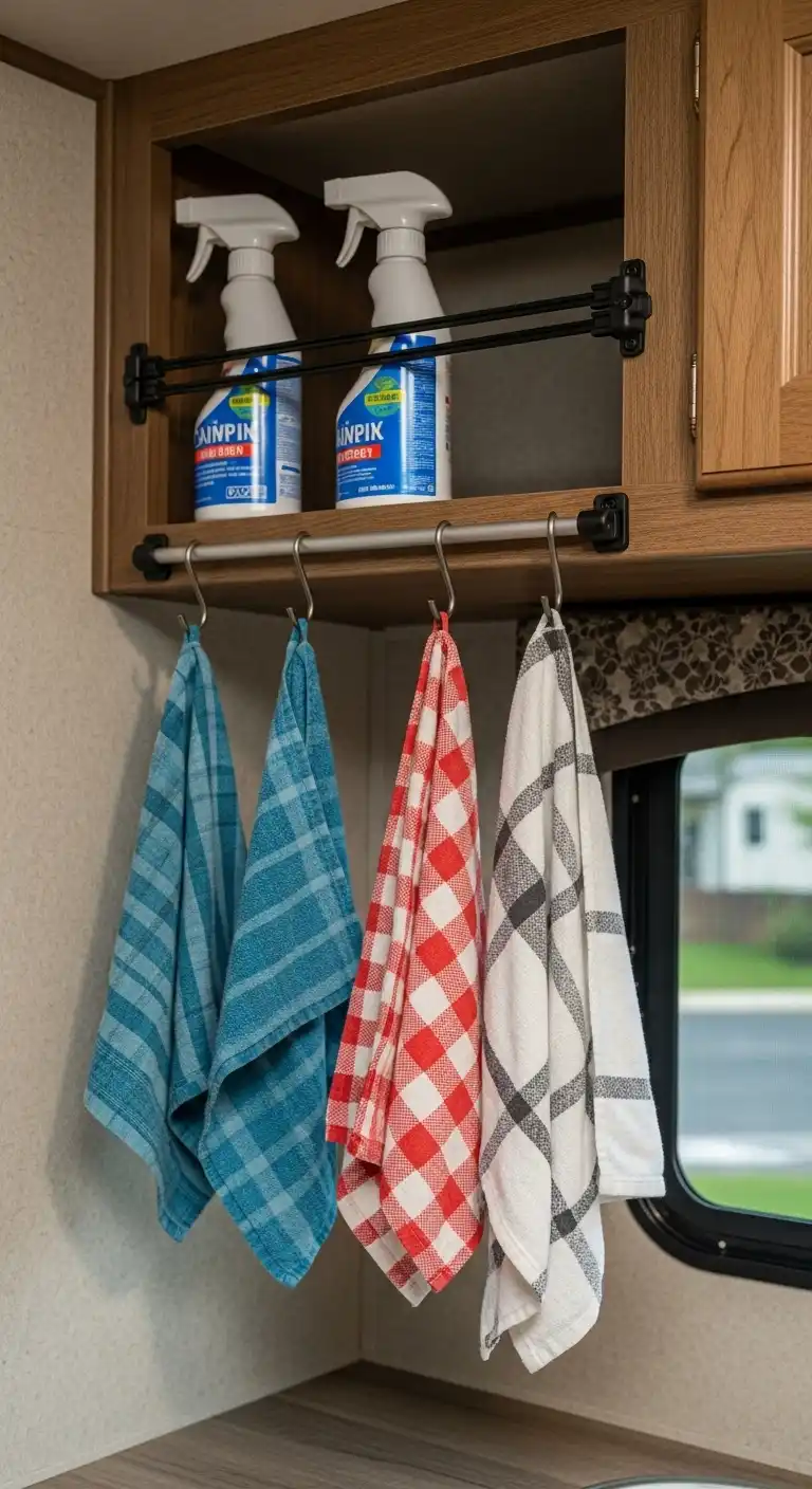 11. Use Tension Rods for Storage