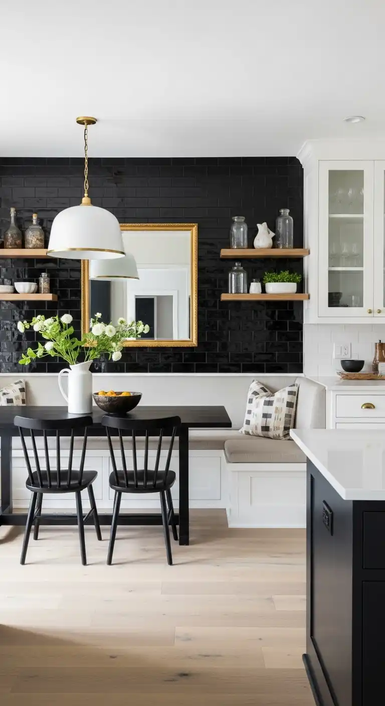 12. Black Accent Wall