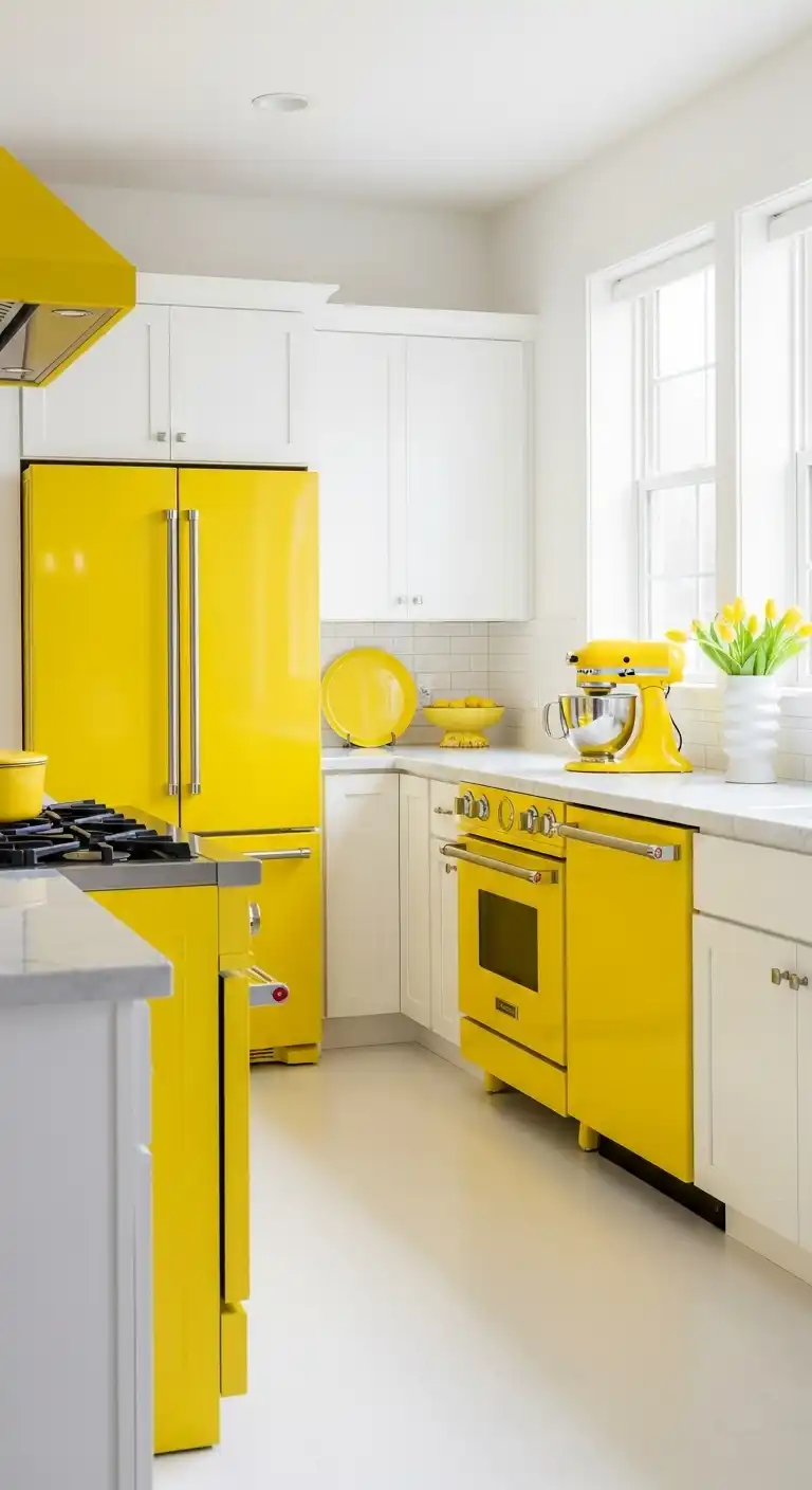 12. Bright Yellow Appliances