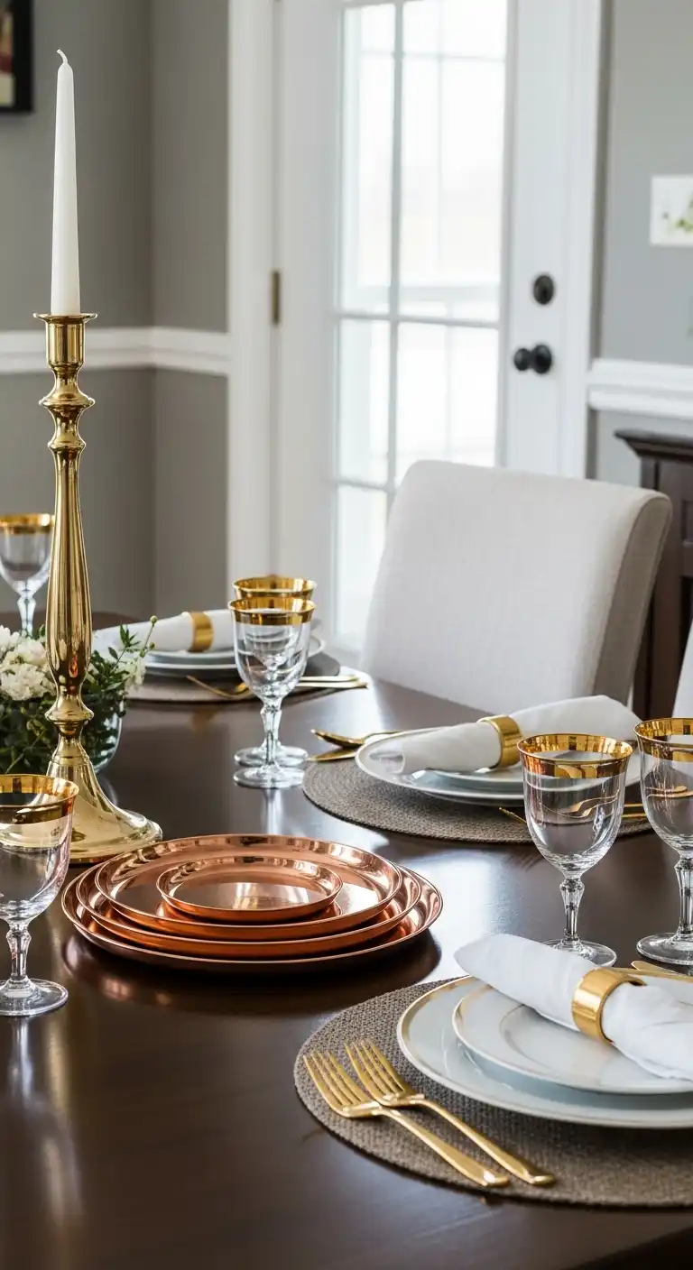 12. Glossy Metal Accents