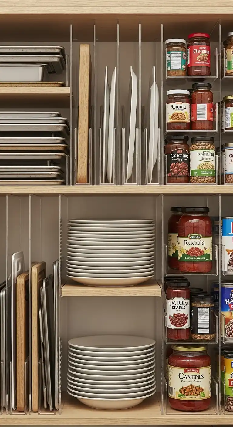 12. Make Use of Vertical Shelf Dividers