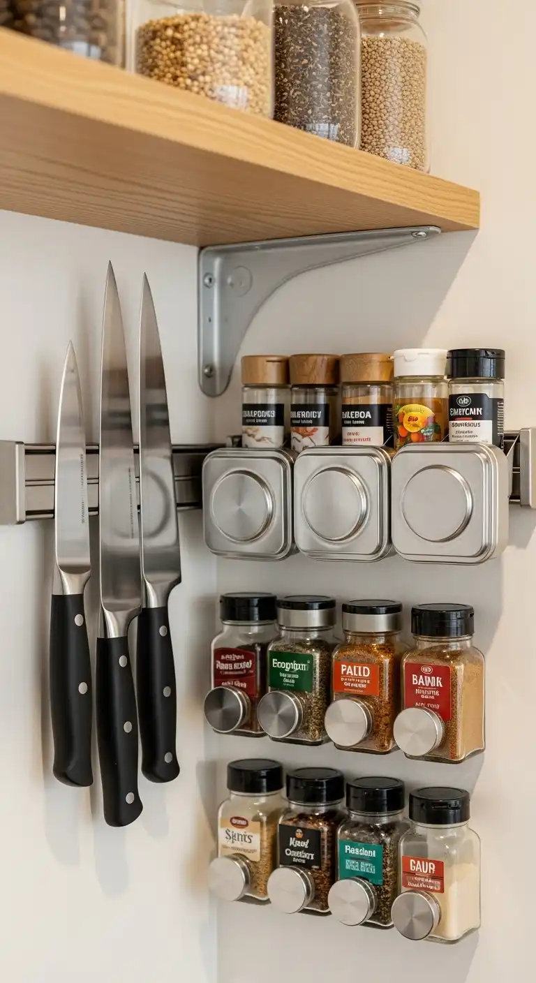 12. Mount a Magnetic Strip for Spices
