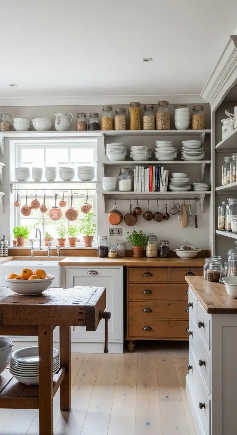 12. Open Shelving Focused Unfitted Kitchen