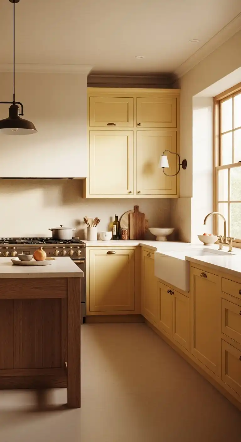 12. The Subtle Beige and Pastel Yellow Kitchen