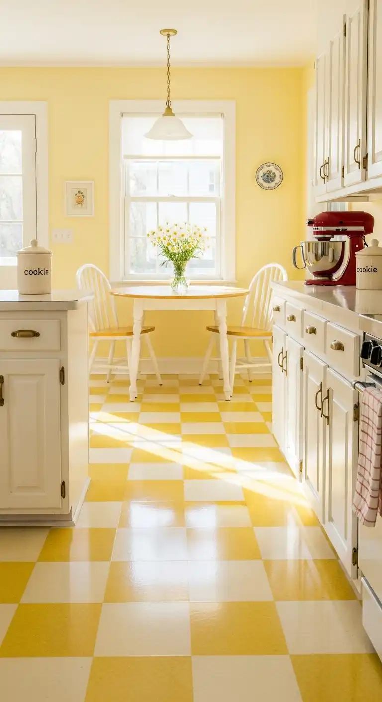 13. Cheerful Yellow Flooring
