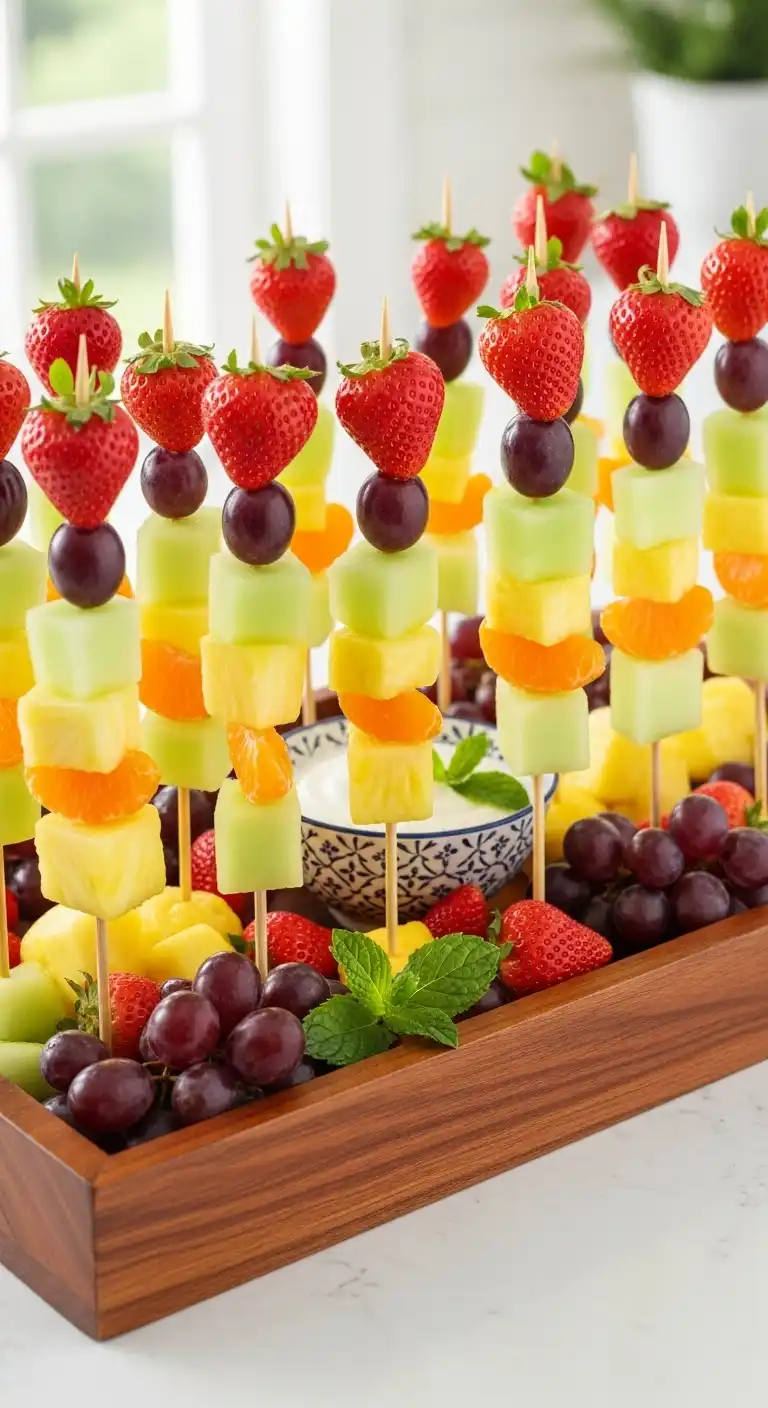 13. Vertical Skewer Fruit Arrangement