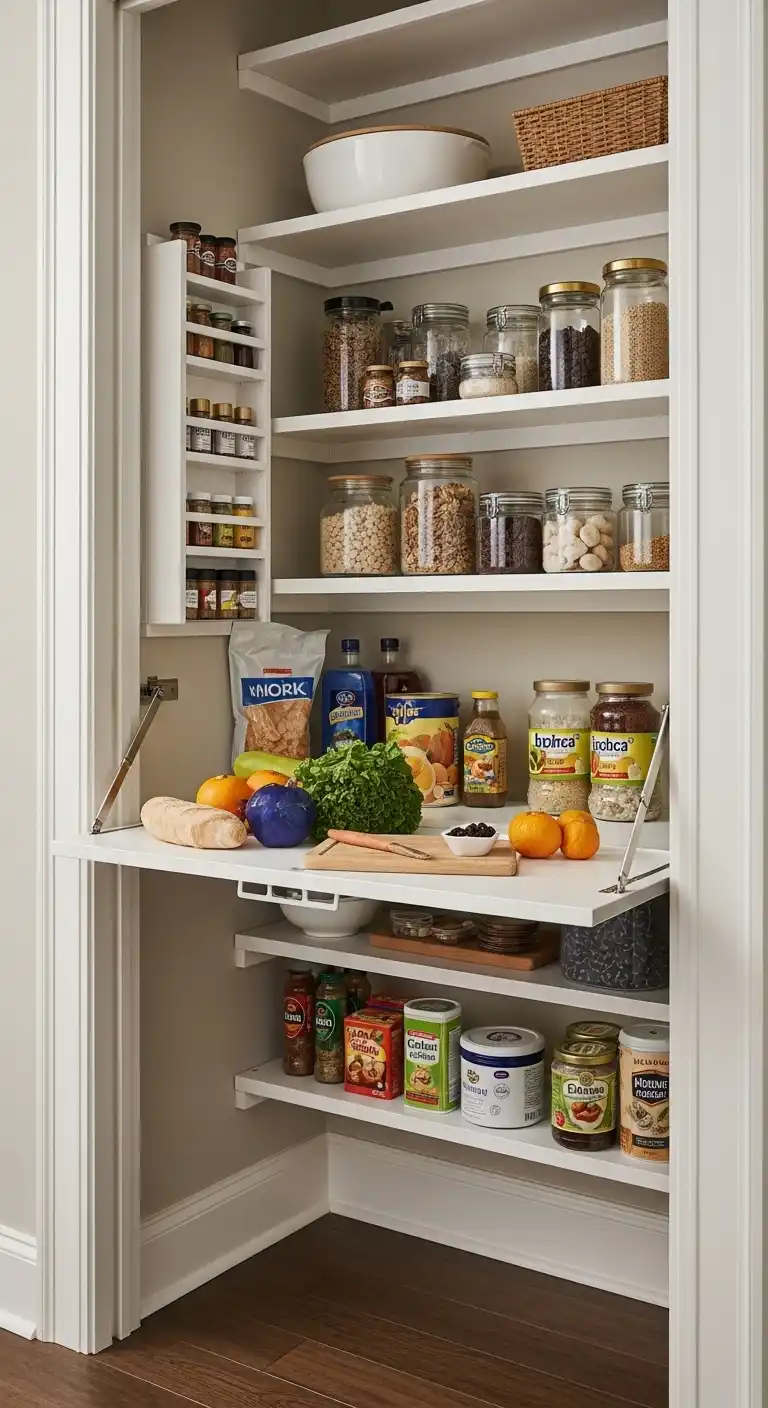 14, Install Flip-Down Shelving