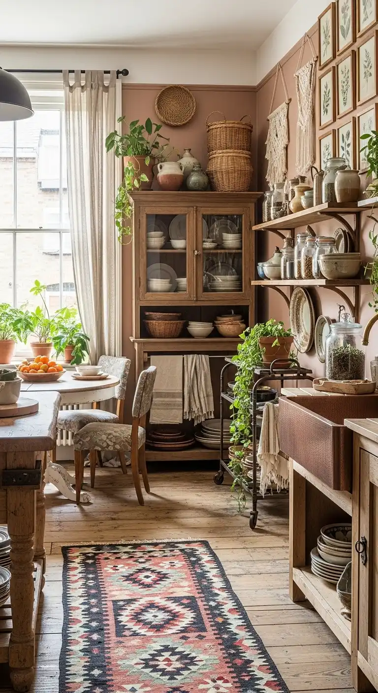 14. Boho-Inspired Unfitted Kitchen